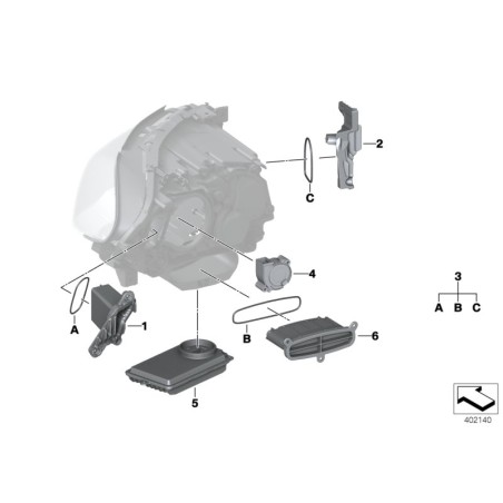 Module de commande des phares - Pièce d'origine BMW 63117409580