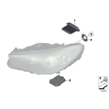 Module de pilote de phare - Pièce d'origine BMW 63117427607
