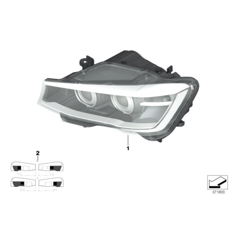 Phare à technologie LED gauche - Pièce d'origine BMW 63117401143