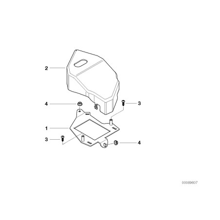 Cache de l'unité de contrôle du module de phare - Pièce d'origine BMW 63127832829 Cache de l'unité de contrôle du module de phare - Pièce d'origine BMW 63127832829
