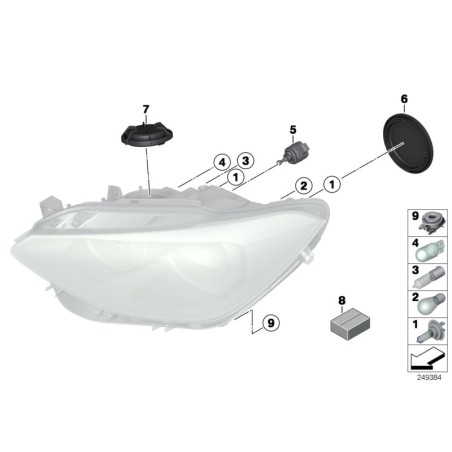 Kit de réparation de phare 1 pièce - Pièce d'origine BMW 63117296902