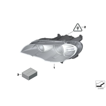 Phare droit - Pièce d'origine BMW 63127278046 Phare droit - Pièce d'origine BMW 63127278046
