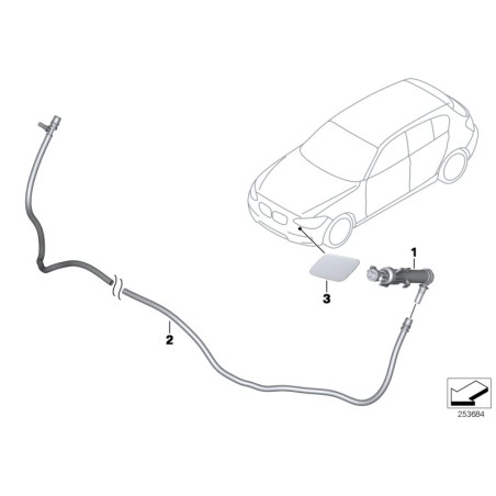 Cache de bouchon de lave-phare avant - Pièce d'origine BMW 51118053830