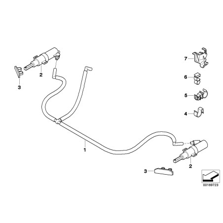 Cache du lave-phare droit - Pièce d'origine BMW 61678031308