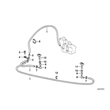 Gicleur de lave-phare gauche - Pièce d'origine BMW 61678370559 Gicleur de lave-phare gauche - Pièce d'origine BMW 61678370559