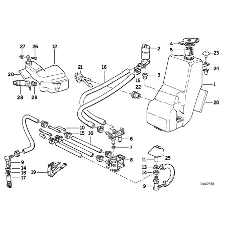 Buse de lave-phare gauche - Pièce d'origine BMW 61671384961