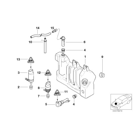 Pompe de lave-phare - Pièce d'origine BMW 61678357837