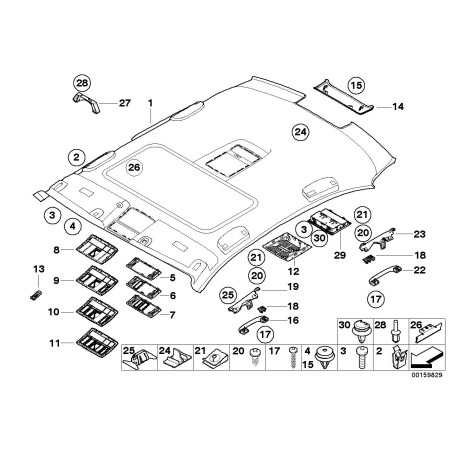 Support de pavillon - Pièce d'origine BMW 51447111532