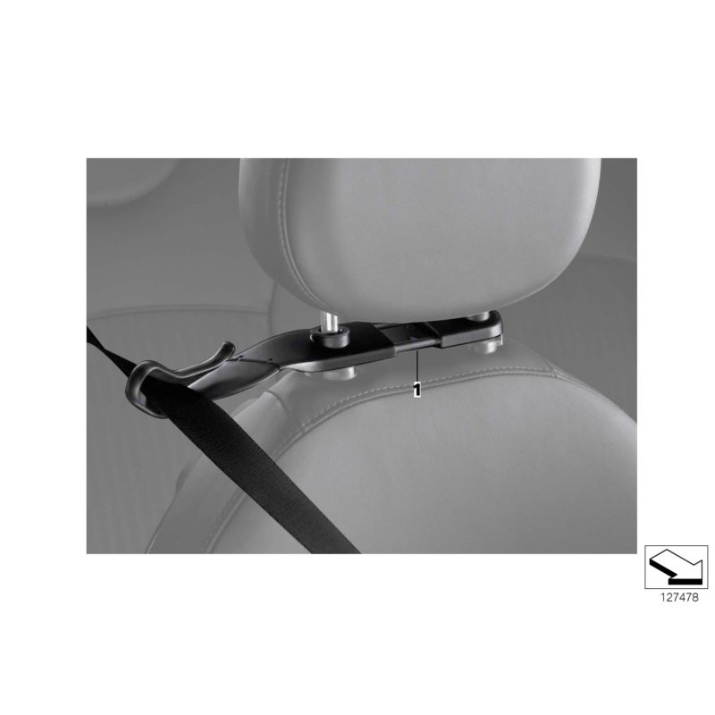 Ensemble de support de ceinture de sécurité pour appuie-tête gauche + droit - Pièce d'origine BMW 52302208036