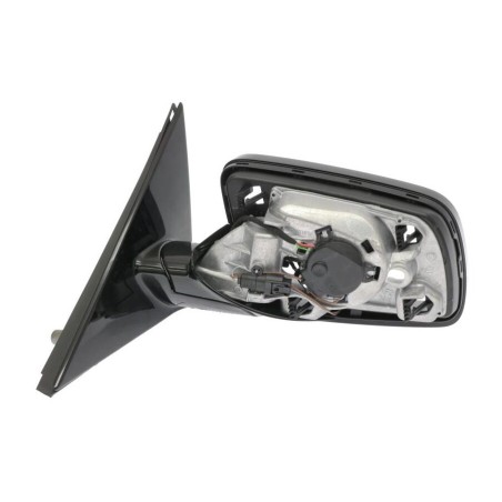 Rétroviseur chauffant sans verre gauche noir brillant - Pièce d'origine BMW 51167189653