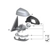 Rétroviseur chauffant sans verre, ligne d'ombre gauche - Pièce d'origine BMW 51167364001 Rétroviseur chauffant sans verre, ligne d'ombre gauche - Pièce d'origine BMW 51167364001