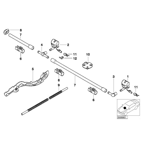 Buse de lave-glace de pare-brise chauffante - Pièce d'origine BMW 61667056731