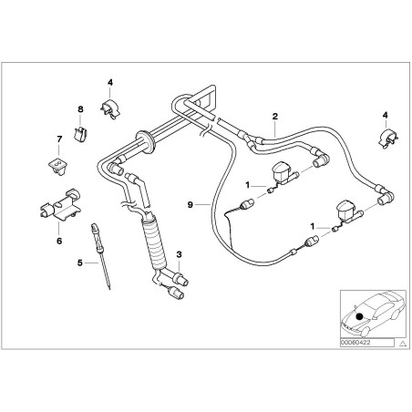 Buse de lave-glace de pare-brise chauffante - Pièce d'origine BMW 61668361039