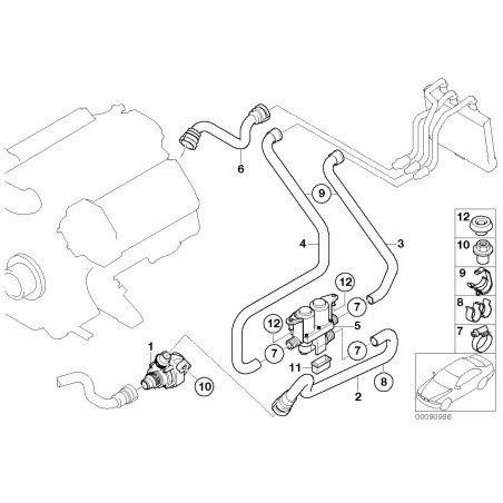 Soupape de commande de chauffage - Pièce d'origine BMW 64116908294 Soupape de commande de chauffage - Pièce d'origine BMW 64116908294