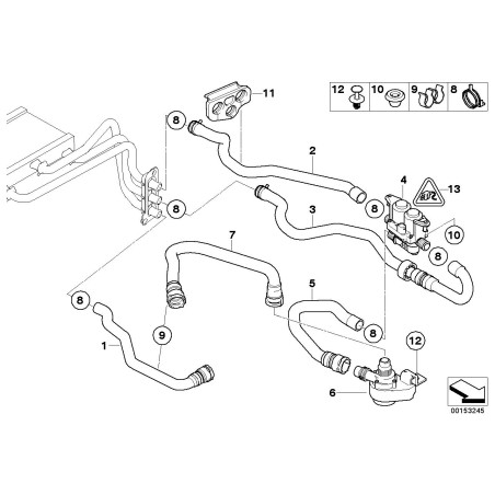 Soupape de commande de chauffage - Pièce d'origine BMW 64116931708