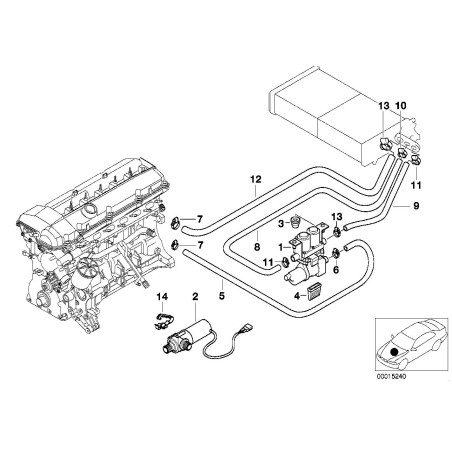 Soupape de commande de chauffage - Pièce d'origine BMW 64128372016 Soupape de commande de chauffage - Pièce d'origine BMW 64128372016