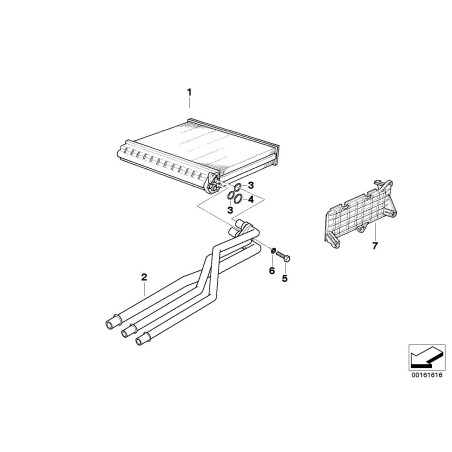 Noyau de chauffage - Pièce d'origine BMW 64111393212