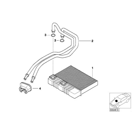 Noyau de chauffage - Pièce d'origine BMW 64118372783