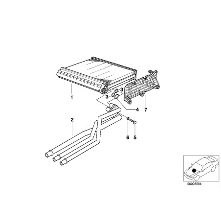 Noyau de chauffage - Pièce d'origine BMW 64118385562