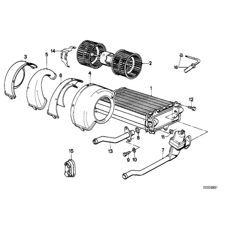 Noyau de chauffage - Pièce d'origine BMW 64118391362