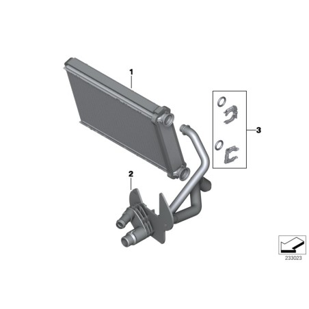 Kit de joint torique de radiateur - Pièce d'origine BMW 64119180102