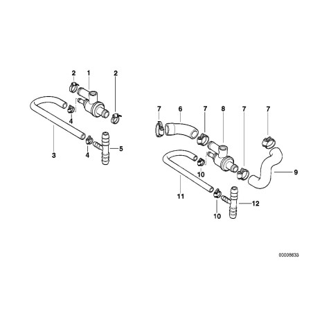 Thermostat du radiateur de chauffage E30 - Pièce d'origine BMW 64118391926 Thermostat du radiateur de chauffage E30 - Pièce d'origine BMW 64118391926