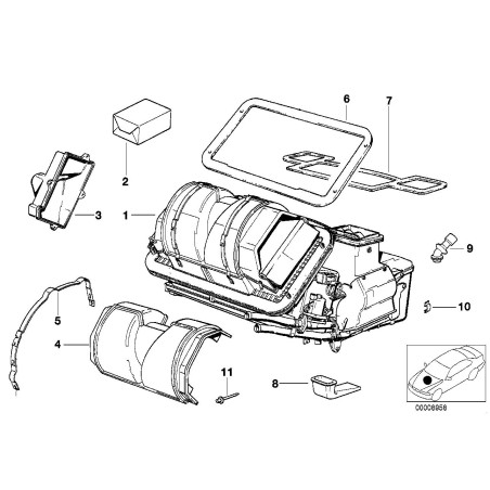 Joint de boîtier supérieur de radiateur - Pièce d'origine BMW 64111370936
