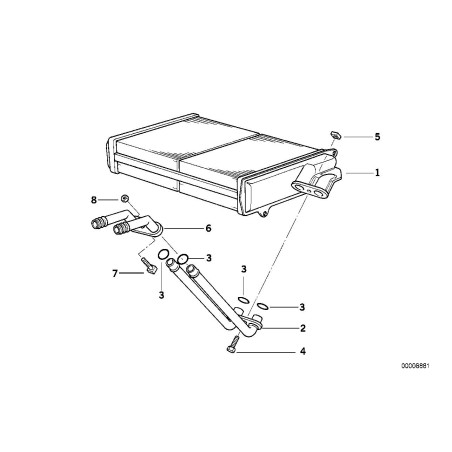Radiateur de chauffage - Pièce d'origine BMW 64118390435