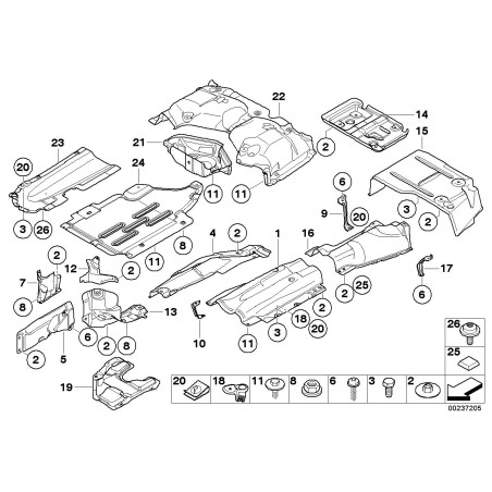Isolation thermique - Pièce d'origine BMW 51487138486