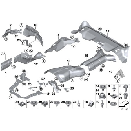 Isolation thermique - Pièce d'origine BMW 51487158410