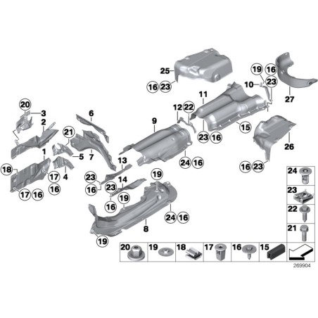 Isolation thermique droite - Pièce d'origine BMW 51487185204
