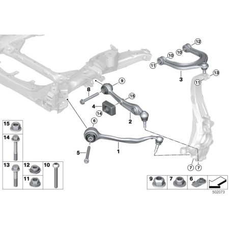 Écrou hexagonal avec col - Pièce d'origine BMW 31106799668