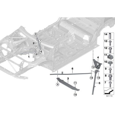 Vis hexagonale - Pièce d'origine BMW 51716966566