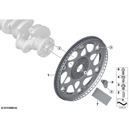 Boulon hexagonal - Pièce d'origine BMW 11227805885