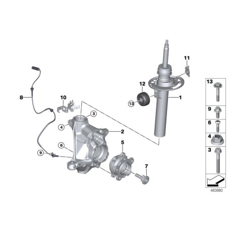 Écrou hexagonal - Pièce d'origine / BMW