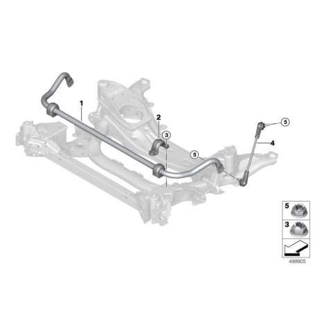 Écrou hexagonal - Pièce d'origine BMW 33326768884