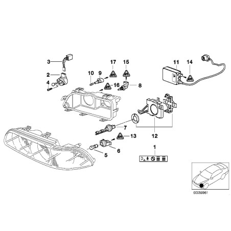 Ballast HID - Pièce d'origine BMW 63128373165