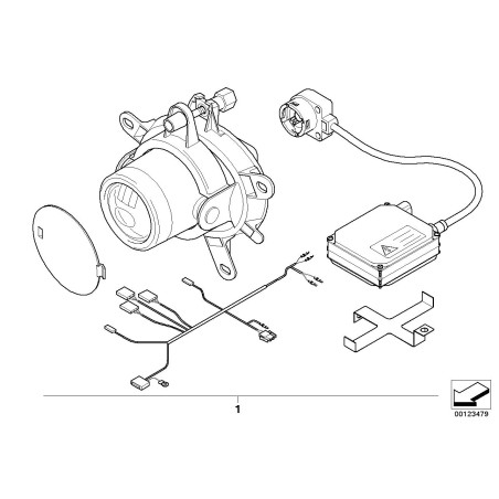 Kit de lampe antibrouillard HID - Pièce d'origine BMW 63130152441