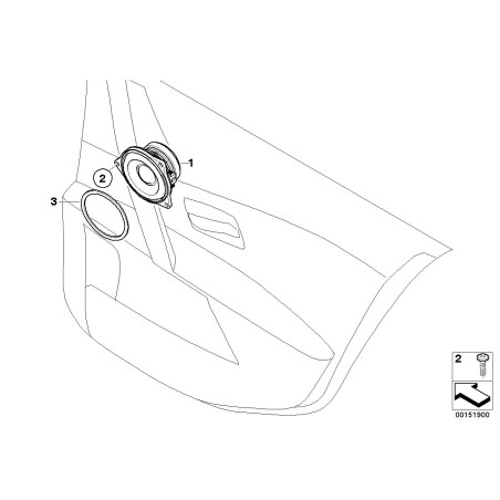Haut-parleur médium HIFI - Pièce d'origine BMW 65139142512