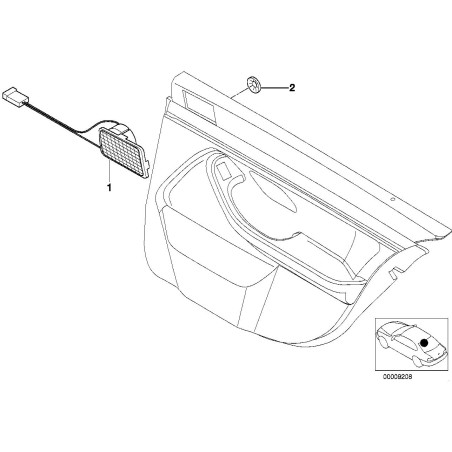 Haut-parleur de gamme moyenne HiFi gauche - Pièce d'origine BMW 65138362541