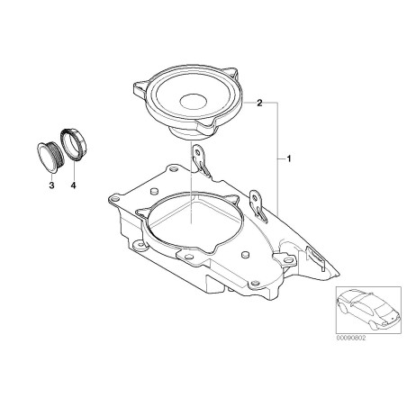 Haut-parleur HiFi - Pièce d'origine BMW 65138378556 Haut-parleur HiFi - Pièce d'origine BMW 65138378556