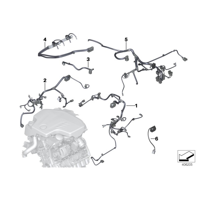 Adaptateur de câblage de la pompe à carburant haute pression - Pièce d'origine BMW 12518638006