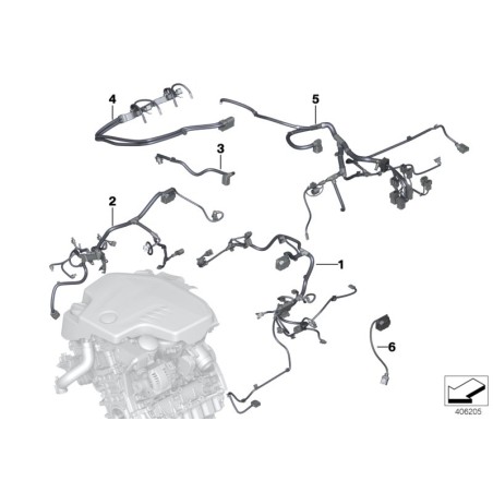 Adaptateur de câblage de la pompe à carburant haute pression - Pièce d'origine BMW 12518638006 Adaptateur de câblage de la pompe à carburant haute pression - Pièce d'origine BMW 12518638006