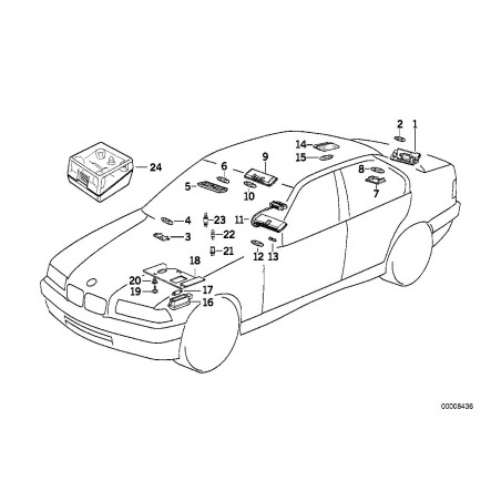 Support - Pièce d'origine BMW 63318353436