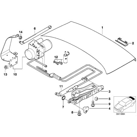 Ensemble de boulons creux - Pièce d'origine BMW 51248236504 Ensemble de boulons creux - Pièce d'origine BMW 51248236504