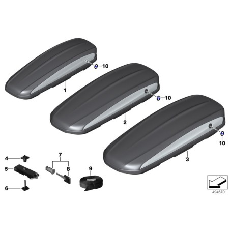 Emblème de capot avec grommet de fixation 2 pièces - Pièce d'origine BMW 51148209932