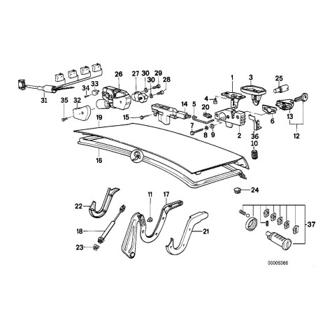 Vérin de capot - Pièce d'origine BMW 51241908431 Vérin de capot - Pièce d'origine BMW 51241908431
