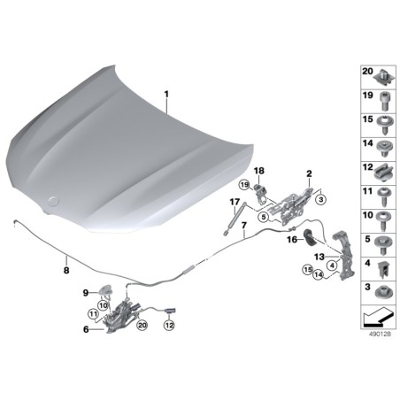 Capot - Pièce d'origine BMW 41007440427