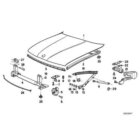 Verrou de capot - Pièce d'origine BMW 51231908330