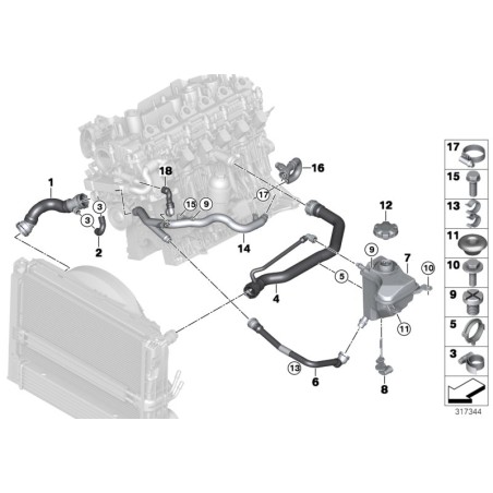 Tuyau pour refroidisseur EGR - Pièce d'origine BMW 11537792622